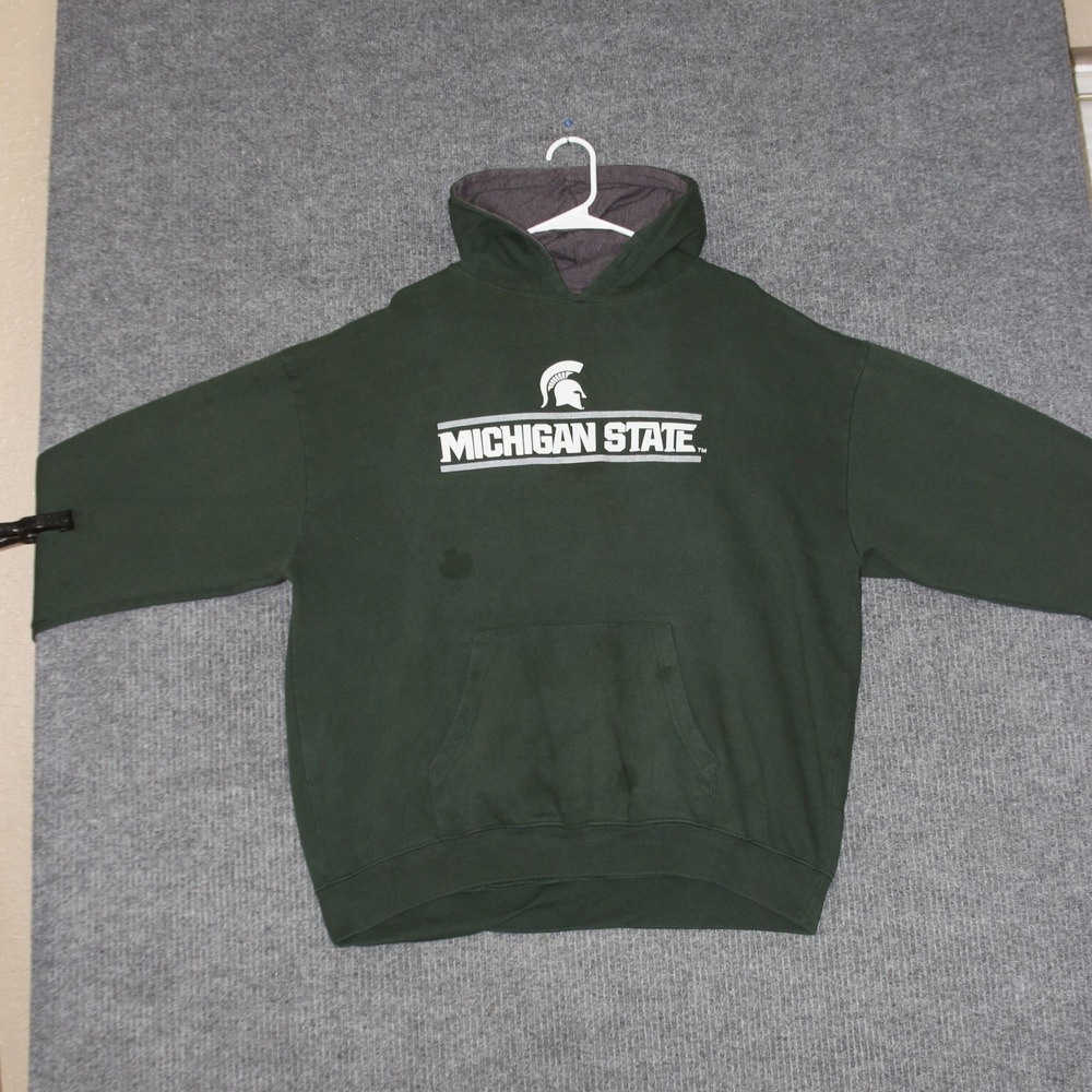 Pro-Ad Sports Hoodie Mens 2XL Green‎ Graphic Michigan State Spartans Apparel
